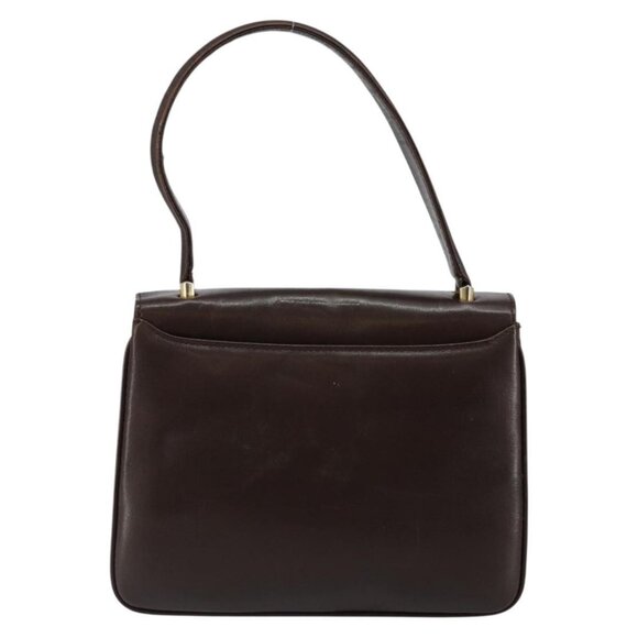 GUCCI Shoulder Bag Leather Brown Gold Auth fm4876 - Picture 3 of 16